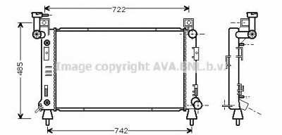 AVA QUALITY COOLING cr2049 -  Радиатор, охлаждение двигателя